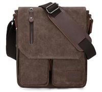 Kasgo Bandolera Hombre Pequeña, Bolso Lona Unisex Bolsa Mensajero Retro Bolso de Hombro Resistente al Agua Bolsos Cruzado Vintage Bolsos Messenger Casual para Escuela Trabajo Viajes
