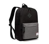 KASGO Mochila Hombre Mochila Mujer, Mochilas Escolares Clásica Mochila Adolescente Niño Niña Mochila Instituto Universidad Ligera Mochila Viaje Impermeable Mochila Portatil 15,6 Pulgadas, Negro y Gris