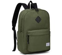 Kasgo Mochila Hombre Mochila Mujer, Mochilas Escolares Clásica Mochila Adolescente Niño Niña Mochila Instituto Universidad Ligera Mochila Viaje Impermeable Mochila Portatil 15,6 Pulgadas, Verde
