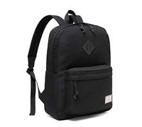 Kasgo Mochila Hombre Mochila Mujer, Mochilas Escolares Clásica Mochila Adolescente Niño Niña Mochila Instituto Universidad Ligera Mochila Viaje Impermeable Mochila Portatil 15,6 Pulgadas, Negro