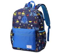 Kasgo Mochila Infantil Niños, Mochila Escolar 5 a 7 Años Cohete Azul | 0.35 kg ligera, resistente al agua, tiras reflectantes, correa pectoral, tirantes transpirables, cabe A4, P5 a 2º de Primaria