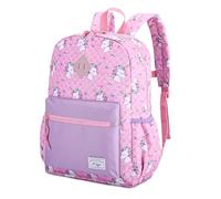 Kasgo Mochila Niña Niño, Mochila Escolar Primaria Mochila Infantil 4-7 Años Mochila Unicornio Dinosaurio Mochila Chica Chico Ajustar Carpeta A4 con Correa en Pecho Unicornio Rosa