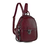 Kasgo Mochila Pequeña Mujer, Bolso Mochila de Cuero PU Mini Mochila Viaje de Moda Bolso Bandolera Casual Mochila Convertible 3 Formas de Llevar con Correas Desmontables para Trabajo Escolar, Negro