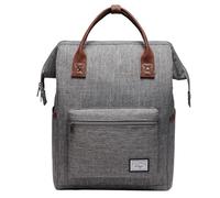 Kasgo Mochila Portatil 15.6 Pulgadas, Mochila Antirrobo Mujer Impermeable Mochila Hombre Vintage Mochilas Escolares Adolescentes con Puerto de Carga USB para Viaje Trabajo Universidad Negocio, Gris
