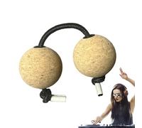 Kashaka Rhythmic Ball - Práctico sonajero africano, accesorio de mano de música, montaje de cable flexible, construcción de concha pulida, coordinación y refuerzo del ritmo, ejercicio de estudio de