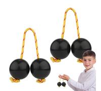 Kashaka Shaker Ball, Rhythm African Shaker - Instrumento Kashaka Ball African Ball - 2 pares de huevo de música rítmica, instrumentos de percusión de la mano de abdominales con doble calabaza para adu