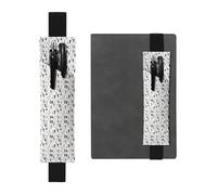 Kashinn Feather. - Portalápices de piel con banda elástica, marcapáginas para cuadernos, agendas, agendas
