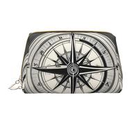 Kashinn Law of Compass - Bolsa de maquillaje de piel con estampado de navegación, bolsa de cosméticos de viaje, bonita bolsa de aseo para el cuidado de la piel