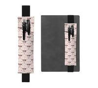 Kashinn Portalápices de piel con estampado tribal de calavera de toro, banda elástica, marcapáginas para cuadernos, agendas, agendas