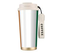 Kashinn Taza de café aislada al vacío con diseño de bandera de Costa de Marfil de 18 onzas con popote y tapa, taza de viaje para bebidas frías y calientes