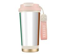 Kashinn Taza de café aislada al vacío de 18 onzas con diseño de bandera irlandesa con popote y tapa, taza de viaje para bebidas frías y calientes