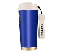 Kashinn Taza de café aislada al vacío de 18 onzas con popote y tapa, taza de viaje para bebidas frías y calientes