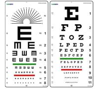 KASHSURG Snellen and Tumbling E - Tabla de ojos para pared con acabado mate no reflectante, tamaño 55,8 x 28,9 cm, paquete combinado