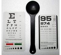 KASHSURG Snellen & Rosenbaum - Gráfico ocular de bolsillo con oclusor (3 piezas)