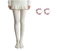 Kashyke Disfraz de confeti para mujer, con medias de confeti + pendientes, multicolor arcoíris, accesorios de disfraz para carnaval, fiestas temáticas (blanco)