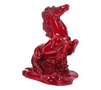 Kashyke Estatua de caballo rojo caballo de fuego chino año nuevo figura caballo decoración año del caballo 2026 para escritorio estantería hogar y oficina, 7,5 x 3 x 9 cm (rojo)