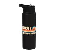KASIE Retro 70s 80s Sunset Stripe Stainless Steel Insulated Water Bottle