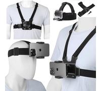 KASINshooting - Kit de soporte para cámara y teléfono móvil Gopros Heros 12/11/10/9/8 Insta360 One y Smartphone Vlog, color negro, Negro , Talla única