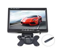 Kasionvi Monitor de coche Tft-lcd de 7 pulgadas, 2 entradas de vídeo, monitor de reposacabezas para coche, monitor de DVD VCR, con control remoto y soporte y soporte giratorio para la pantalla 800 x 480 rgb 8 pines Connect