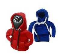 Kaslaider 2 Pcs Sudadera Cambio De Marcha, Sudadera con Capucha Pomo Coche, Hoodie Car Gear Shift Cover, Shift Knob Hoodie, Funda de Cubierta de Palanca de Cambios