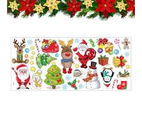 Kasmole Calcomanías para Ventanas para Navidad - Pegatinas de PVC Reutilizables para celebración navideña | Productos de decoración del hogar para Escritorio, Puertas de Vidrio, Ventanas, escaparates