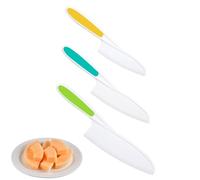 Kasmole cuchillos de nailon para niños, Juego de 3 bordes dentados para cortador seguro para niños pequeños para cocinar en la cocina, Cuchillo amigable para cocinar para niños y cortador de arrugas