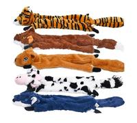 Kasmole Juguete para Perros De Peluche | 5 Piezas Juguetes Blandos para Mascotas,Muñecos De Animales Simulados Que Suenan Al Morder para Gatos Mayores Juego Al Aire Libre Y De Estrés En