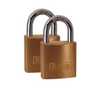 Kasp K12020D2 - Candado de latón, 20 mm, Pack Doble, Cierre simultáneo