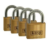 Kasp K12540D4 - Candados de latón de Primera Calidad: Paquetes de Cuatro Unidades - 40 mm