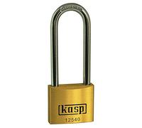 Kasp K12550L80A1 - Candados de latón de Primera Calidad: con Arco Largo y una Sola Llave para Todos los candados - 50x80mm