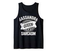 Kassandra Cute Queen of Sarcasm Kassandra Name Camiseta sin Mangas