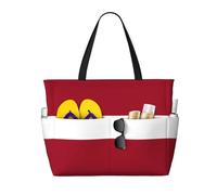 kastiong Bolsa grande de playa con estampado de bandera de Letonia, 7 bolsillos, impermeable, bolsa de hombro de viaje, gimnasio de gran tamaño