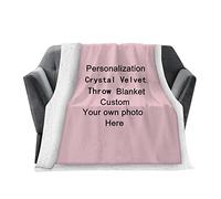 KASTY Custom Blankets with Photos Personalized Gifts Customized Picture Envelope Blanket I Love You Gifts Birthday Gift for Wife Husband Girlfriend Boyfriend (DIY-M002,60" x 70")