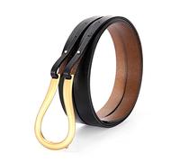 KASUK Belt Women's Genuine Leather Belt Buckle Lightweight Jeans Belt Women's Belt Fashion Shoulder Straps Cinturones Casuales (Color : 1, Size : 120CM)