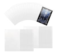 KASURE 400 Piezas Fundas para Cartas, 65 x 90mm Fundas Transparentes para Tarjetas, Perfect Fit Inner Card Sleeves para tarjetas, Kpop, Arjetas de Intercambio