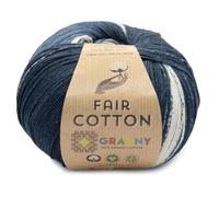 Katıa Fair Cotton Granny de katia ovillos de 150 gramos y 465 metros (Azul-Turquesa-Azul noche (309))