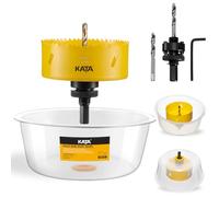 KATA Sierra de Agujero de 4-1/4 Pulgadas para Luces Empotradas, Cortador de Sierra de Agujero de 4.25 Pulgadas con Recogedor de Polvo de Silicona para Instalar Luces Empotradas en Techo de Drywall
