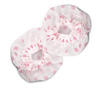 Katai Paquete de 125 fundas desechables para micrófono en color rosa punteado - Tapa protectora para parabrisas no tejida para sala de grabación, KTV, recolección de noticias y karaoke