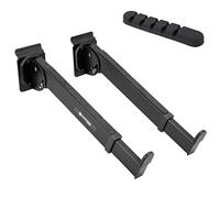 Katai Saintfield Studios - Brazos para Teclado de Slatwall - Par - Metal Negro - Ajustables con Relleno de Espuma para Estudio u Hogar - Completo con Clips de Cable de Silicona