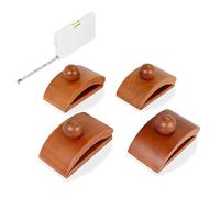 Katai - Sujetadores para Edredones - Juego de 4, Grande, Madera, Colgadores para Alfombras y Tapices - Completo con Tornillos y Cinta Métrica