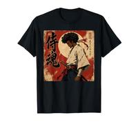 Katana Afro Samurai Warrior Black History Mes, Arte Vintage Camiseta
