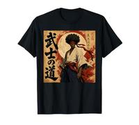 Katana Afro Samurai Warrior Black History Mes, Arte Vintage Camiseta