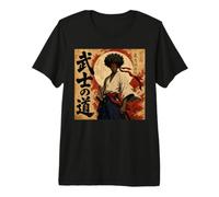 Katana Afro Samurai Warrior Black History Mes, Arte Vintage Camiseta Premium