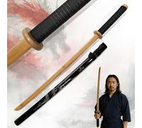 Katana Bokken con vaina - Versión de madera de bambú - Espada de práctica tradicional para artes marciales, cosplay y decoración, catana ligera de entrenamiento para principiantes y coleccionistas
