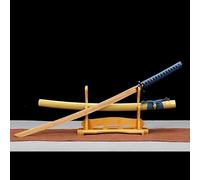 Katana de madera hecha a mano,hoja hecha de bambú,vaina de pintura en aerosol de madera maciza,espada samurái japonesa de madera para cosplay,kendo,iaido,artes marciales,coleccionar,decoración,regalo