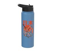 Katana Japón Sakura Arte Japonés Stainless Steel Insulated Water Bottle