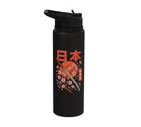 Katana Japón Sakura Arte Japonés Stainless Steel Insulated Water Bottle