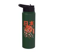 Katana Japón Sakura Arte Japonés Stainless Steel Insulated Water Bottle