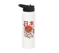 Katana Japón Sakura Arte Japonés Stainless Steel Insulated Water Bottle