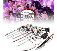 Katana Metálica de 10 Pulgadas de Demon Slayer, Espada Japonesa de Anime Tanjirou, Cuchillo de Hierro Kimetsu No Yaiba, Juguete de Espada Ninja Samurai, Regalo Uzui-Tengen